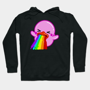 Funny Pink Rubber Duck Puking Rainbows Hoodie